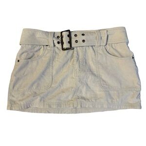 Abercrombie & Fitch Vitage Y2K Cream Corduroy Mini Skirt Size Medium